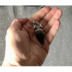 Pendule hexagonale Orgonite & Obsidienne noire