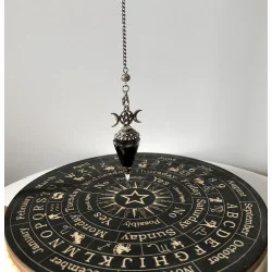 Pendule hexagonale Orgonite & Obsidienne noire
