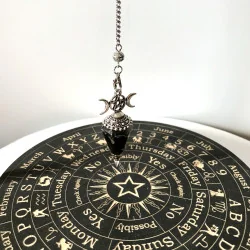 Pendule hexagonale Orgonite & Obsidienne noire