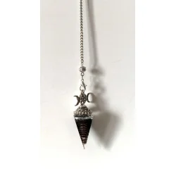Pendule hexagonale Orgonite & Obsidienne noire