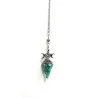 Pendule hexagonale « 3 phases de la Lune » Orgonite & Turquoise .