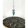 Pendule hexagonale « 3 phases de la Lune » Orgonite & Turquoise .