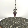 Pendule hexagonale « 3 phases de la Lune » Orgonite & Améthyste