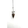 Pendule hexagonale « 3 phases de la Lune » Orgonite & Oeil de tigre
