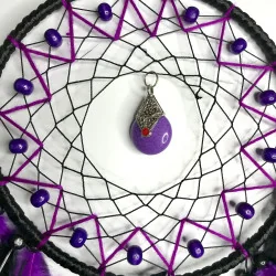 Attrape rêves violet et noir style Bohème