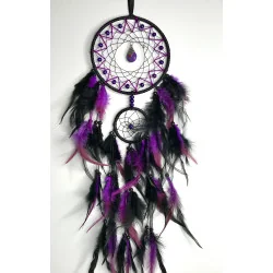 Attrape rêves violet et noir style Bohème