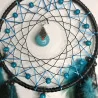 attrape rêves bleu turquoise et noir, style Bohème