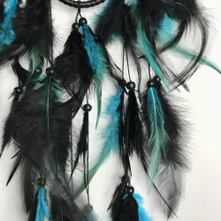 attrape rêves bleu turquoise et noir, style Bohème