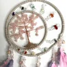 Attrape rêves rose et gris & Arbre de vie Quartz rose