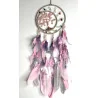 Attrape rêves rose et gris & Arbre de vie Quartz rose