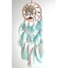 Attrape rêves rose et bleu turquoise & arbre de vie