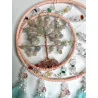 Attrape rêves rose et bleu turquoise & arbre de vie