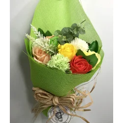 Bouquet de Fleurs de Savon Vert.