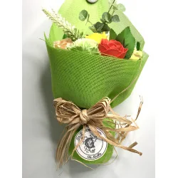 Bouquet de Fleurs de Savon Vert.