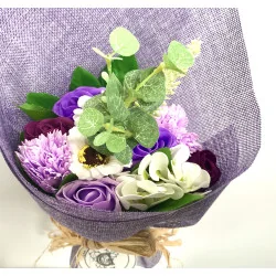 Bouquet de Fleurs de Savon Violet.