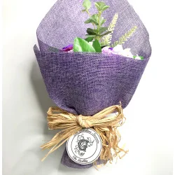 Bouquet de Fleurs de Savon Violet.