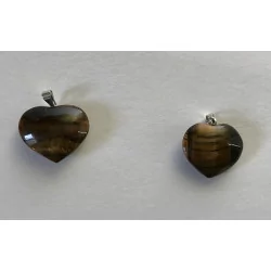 Pendentif Oeil de Tigre en forme de coeur