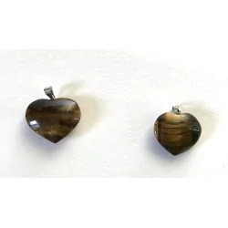 Pendentif Oeil de Tigre en forme de coeur