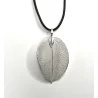 Pendentif Feuille Argent