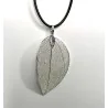 Pendentif Feuille Argent
