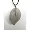 Pendentif Feuille Argent