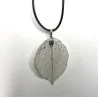 Pendentif Feuille Argent
