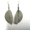 Boucles d’oreilles Feuilles Argent.
