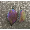 Boucles d’oreilles Feuilles Arc-en-ciel .