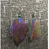 Boucles d’oreilles Feuilles Arc-en-ciel .
