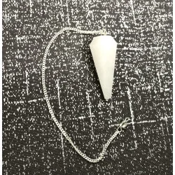 Pendule hexagonale Quartz Blanc (Neige).