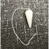 Pendule hexagonale Quartz Blanc (Neige).