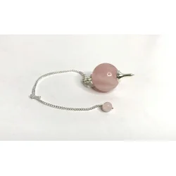 Pendule Quartz rose poli et métal.