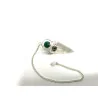 Pendule Cône Cristal de Roche Avec anneau argenté & Aventurine Verte