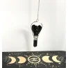 Pendule Ange Agate noire.