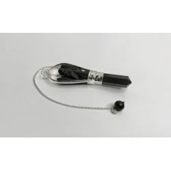Pendule Ange Agate noire.