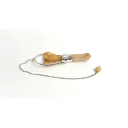 Pendule Ange Quartz jaune
