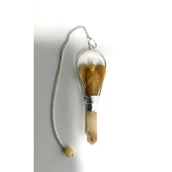 Pendule Ange Quartz jaune