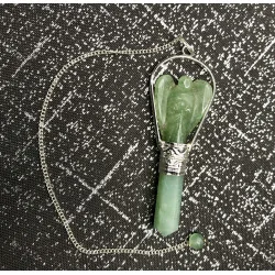 Pendule Ange Aventurine verte.