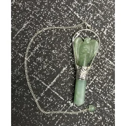 Pendule Ange Aventurine verte.