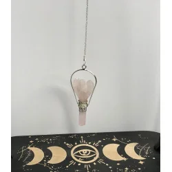 Pendule Ange Quartz rose.