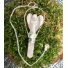 Pendule Ange Quartz rose.