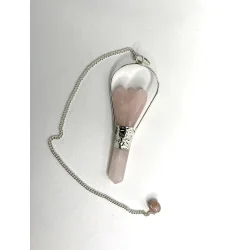 Pendule Ange Quartz rose.