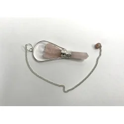 Pendule Ange Quartz rose.