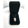Pendentif Ange Quartz rose.