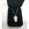 Pendentif Ange Quartz rose.