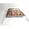 🕉️ Coussin Blanc Double Dorje pour Bol Tibétain – 20x20 cm