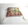 🕉️ Coussin Blanc Double Dorje pour Bol Tibétain – 20x20 cm