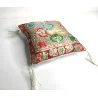 🕉️ Coussin Blanc Double Dorje pour Bol Tibétain – 20x20 cm