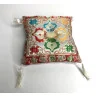 🕉️ Coussin Blanc Double Dorje pour Bol Tibétain – 20x20 cm