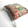 🕉️ Coussin Blanc Double Dorje pour Bol Tibétain – 20x20 cm